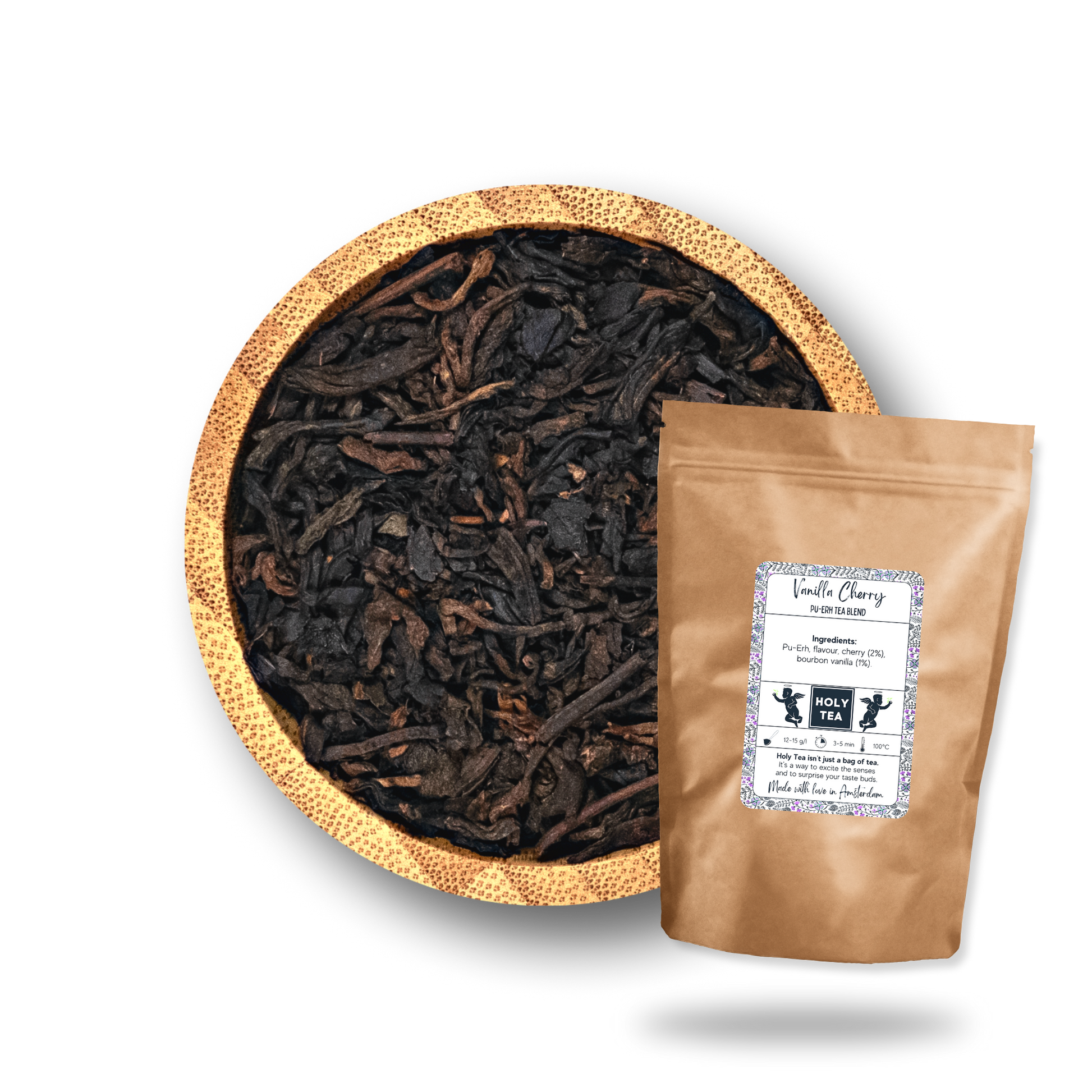 Pu-Erh, Fruit & Herbal Tea Blend - Vanilla Cherry - Holy Tea Amsterdam - 100G