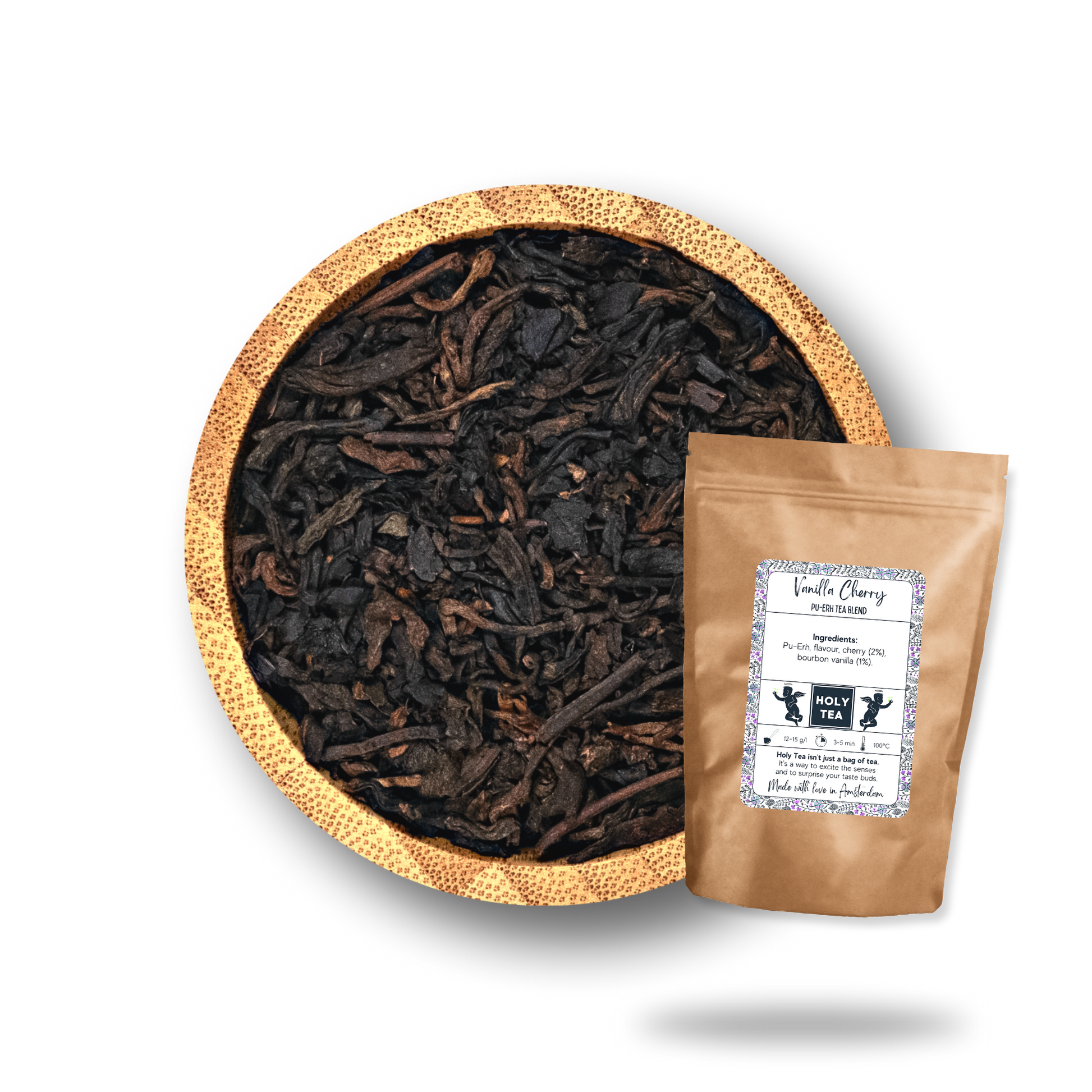 Pu-Erh, Fruit & Herbal Tea Blend - Vanilla Cherry - Holy Tea Amsterdam - 50G