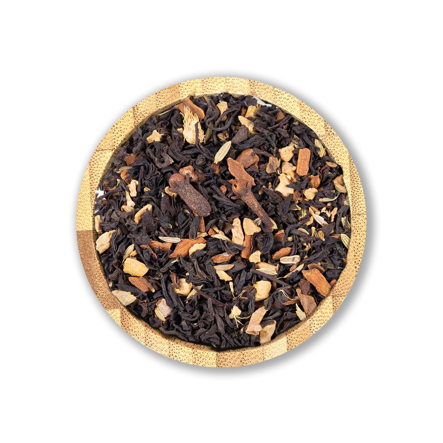 Chai Reverie Black Tea Blend by Holy Tea, a spiced Assam tea with cinnamon, ginger, and cardamom.