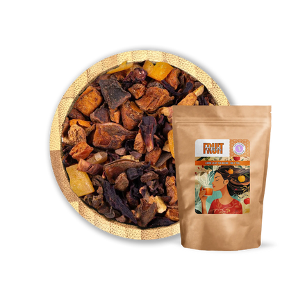 Gingerbread Delight Tea Blend by Holy Tea, a festive mix of apple, cinnamon, orange, and holiday spices.- 100G