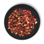 Vernal Muse loose leaf fruit tea blend by Holy Tea featuring berries, apple pieces, hibiscus and botanicals