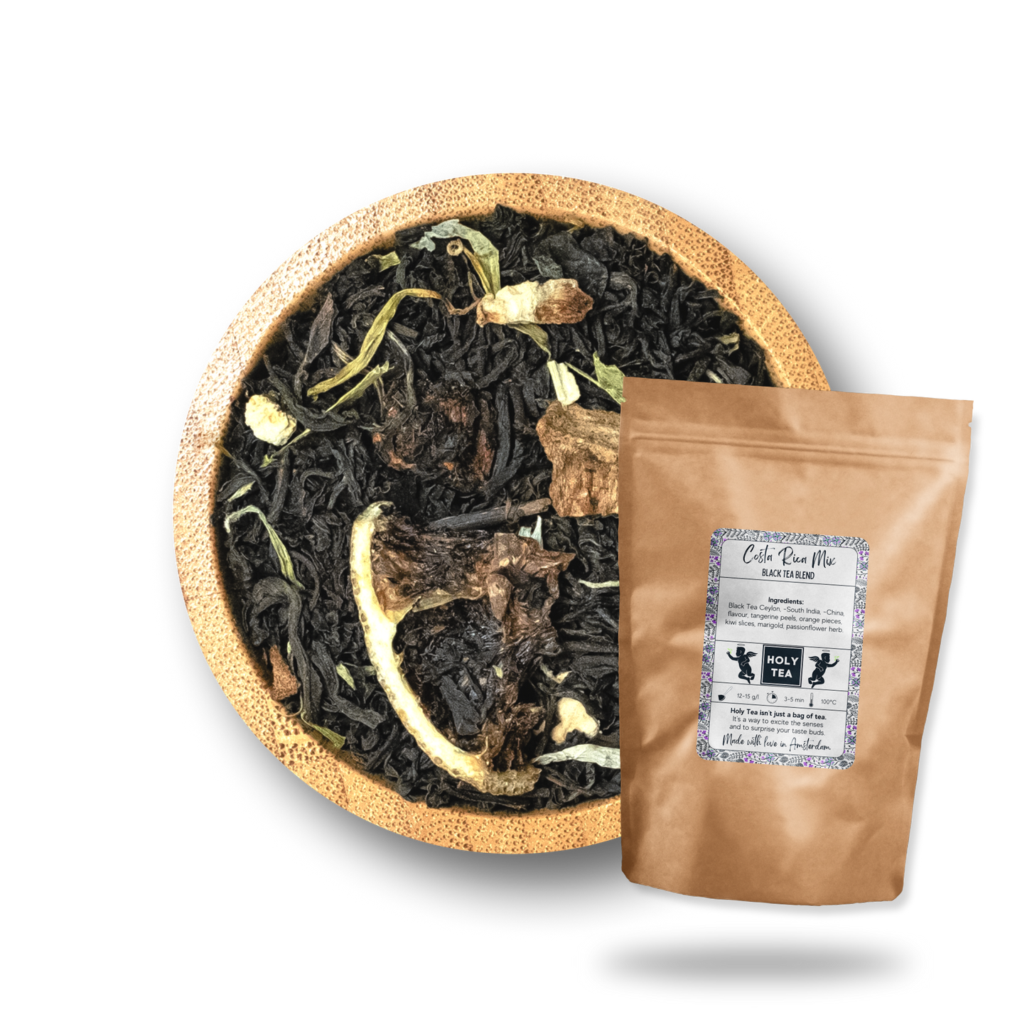 Black, Herbal & Fruit Tea Blend - Costa Rica Mix - Holy Tea Amsterdam - 100G