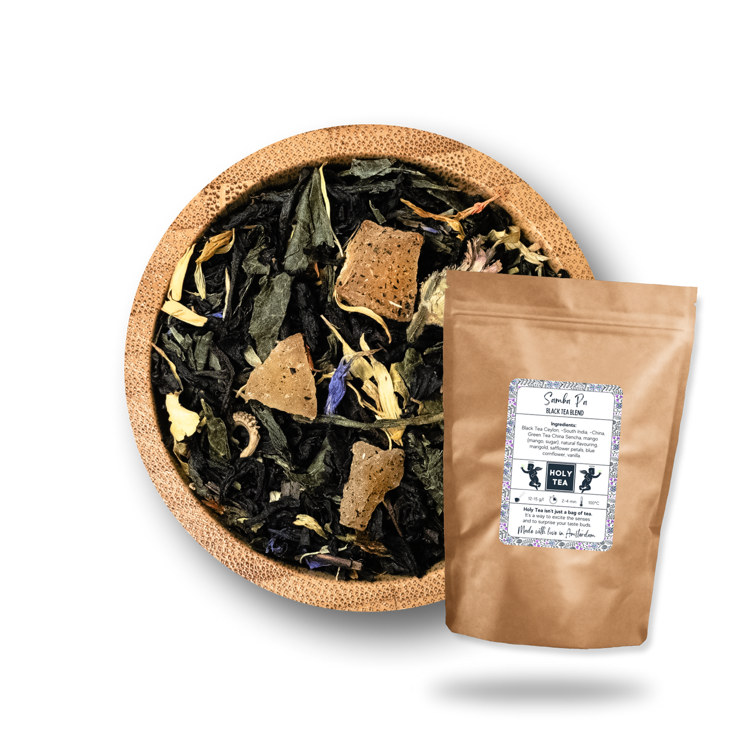 Black, Herbal & Fruit Tea Blend - Samba Pa - Holy Tea Amsterdam - 100G