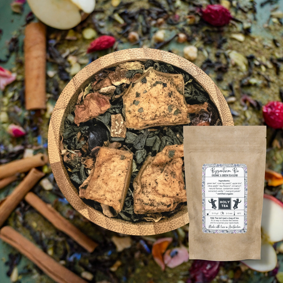 Organic & Green Tea Blend - Byzantium Bio - Holy Tea Amsterdam - 50G