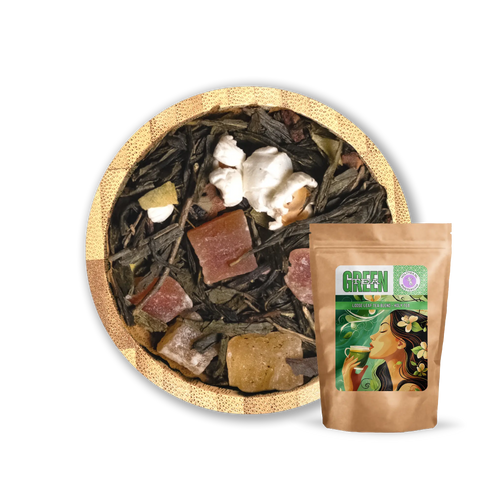 Clouds of Almond – Green Tea with Almond, Coconut & Tropical Fruits | Holy Tea - 50 Grams