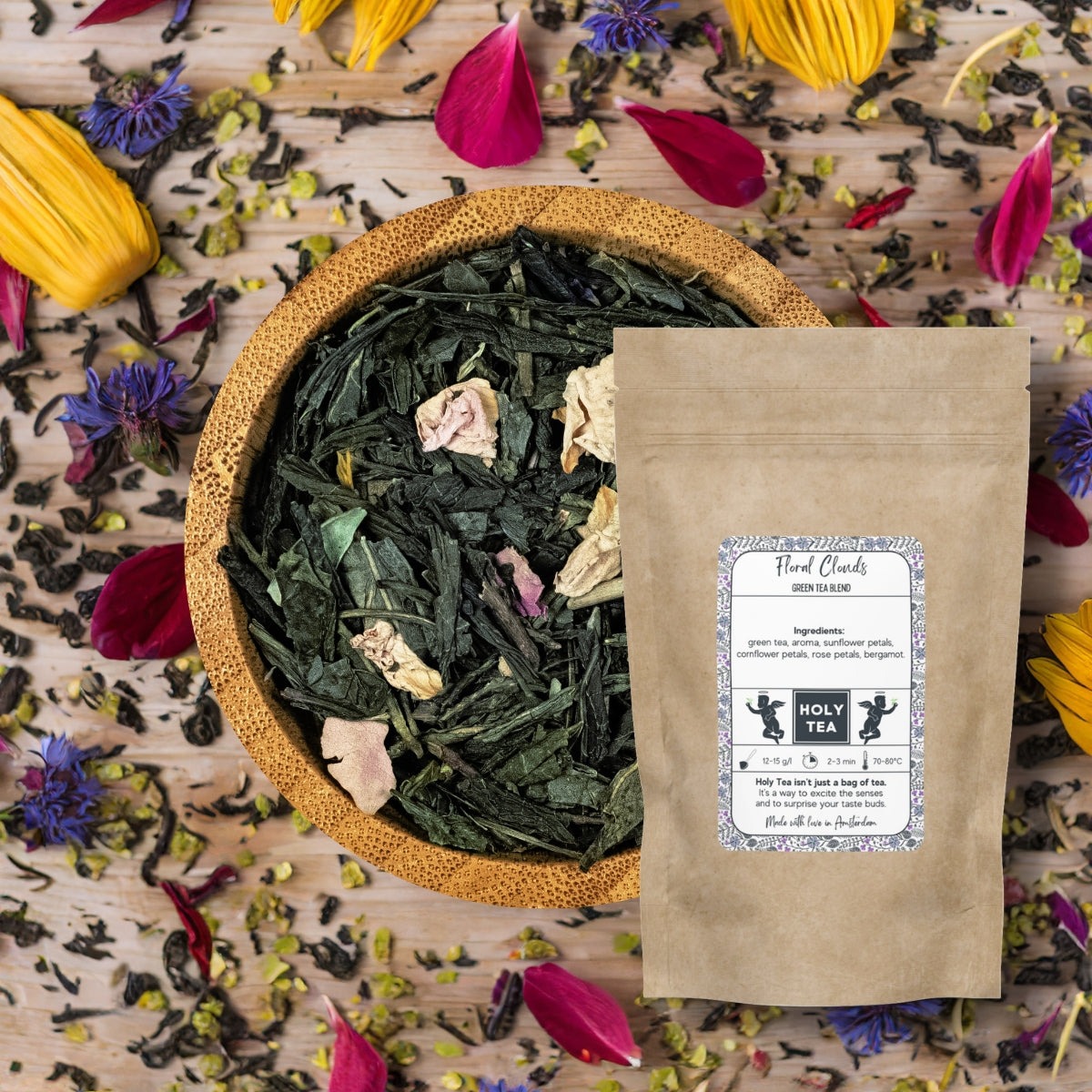 Green Tea Blend - Floral Clouds - Holy Tea Amsterdam - 100G