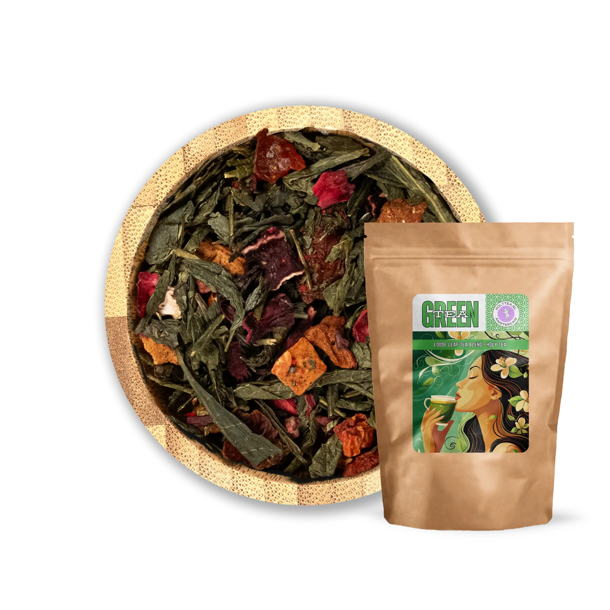 Goji Acai – Antioxidant Green Tea with Superfruits & Hibiscus | Holy Tea - 100 Grams