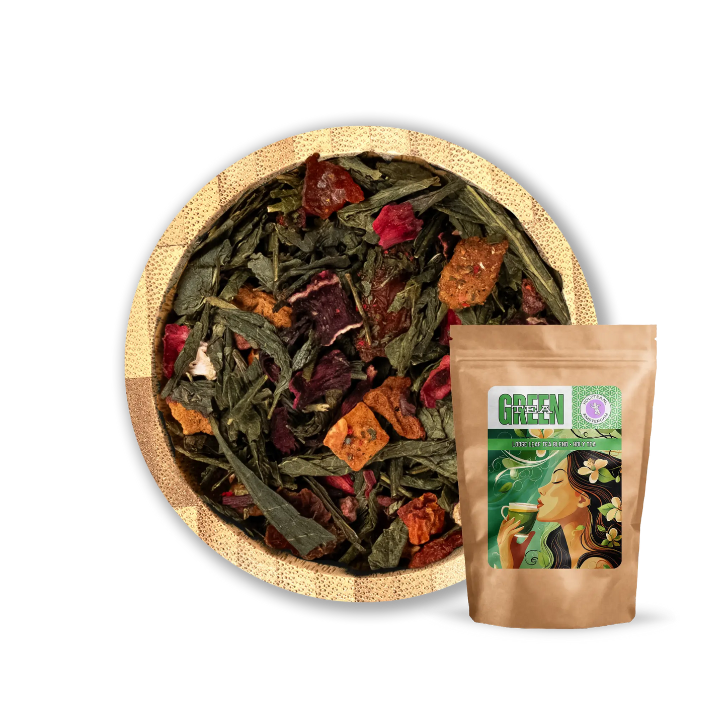 Goji Acai – Antioxidant Green Tea with Superfruits & Hibiscus | Holy Tea - 50 Grams