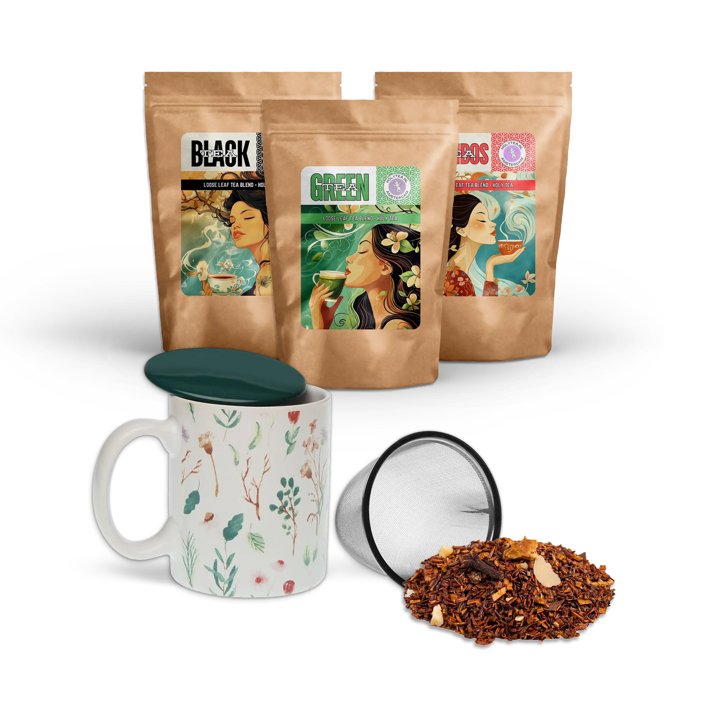 Celebrate the holidays with HOLY TEA's Christmas Tea Gift Bundle! Choose 3 delicious Christmas tea blends and an optional artisan stoneware tea cup.