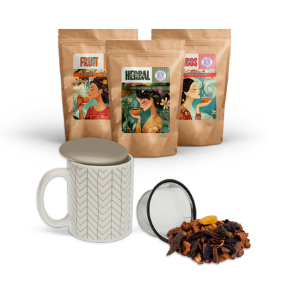 Celebrate the holidays with HOLY TEA's Christmas Tea Gift Bundle! Choose 3 delicious Christmas tea blends and an optional artisan stoneware tea cup.