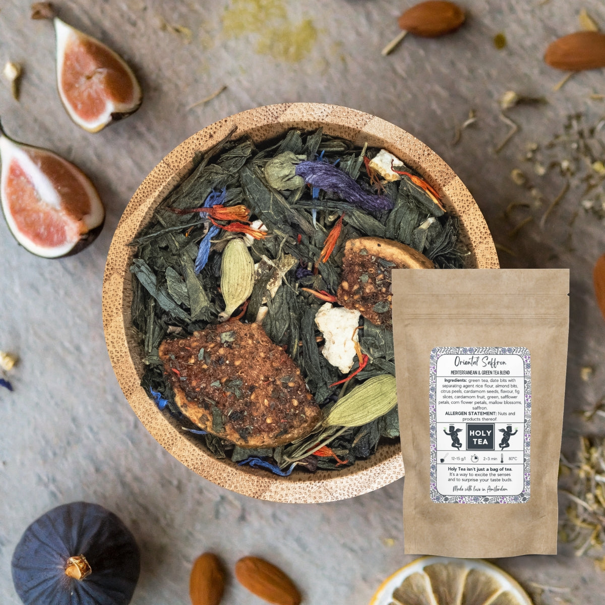 Mediterranean & Green Tea Blend - Oriental Saffron - Holy Tea Amsterdam - 50G