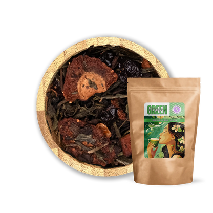 Pu-Erh Summer Breeze – Pu-Erh & Green Tea with Strawberry & Kiwi | Holy Tea - 100 Grams