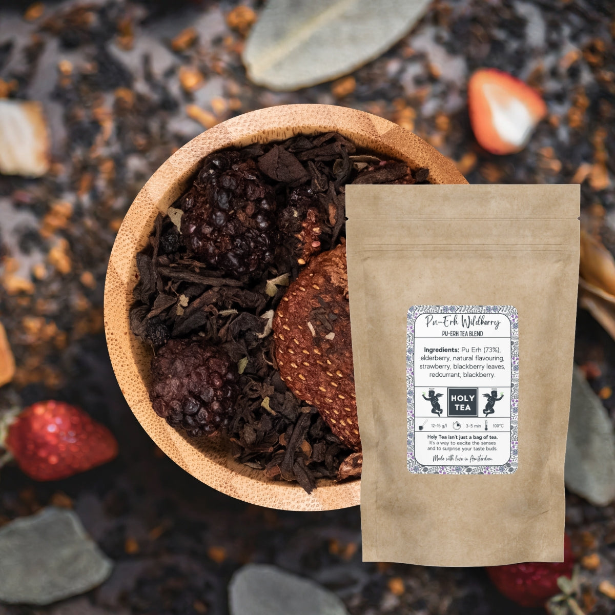 Unleash the Wilderness of Flavors with Pu-erh Wildberry by Holy Tea - 100G
