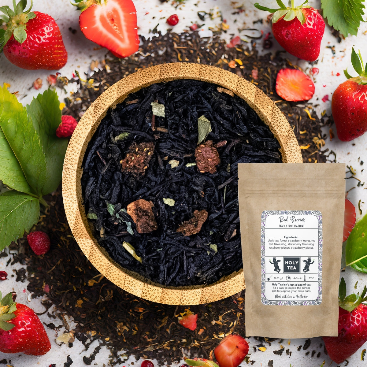 Black & Fruit Tea Blend - Red Berries - Holy Tea Amsterdam - 50G