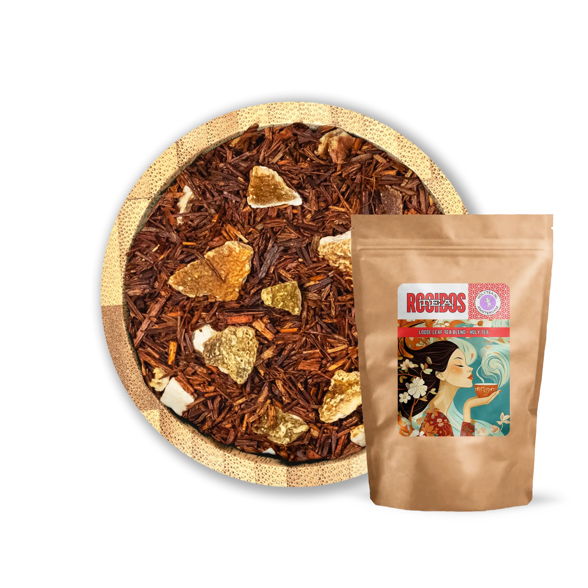 Rooibos Orange - Rooibos Tea with Zesty Orange Peel - Holy Tea - 100G