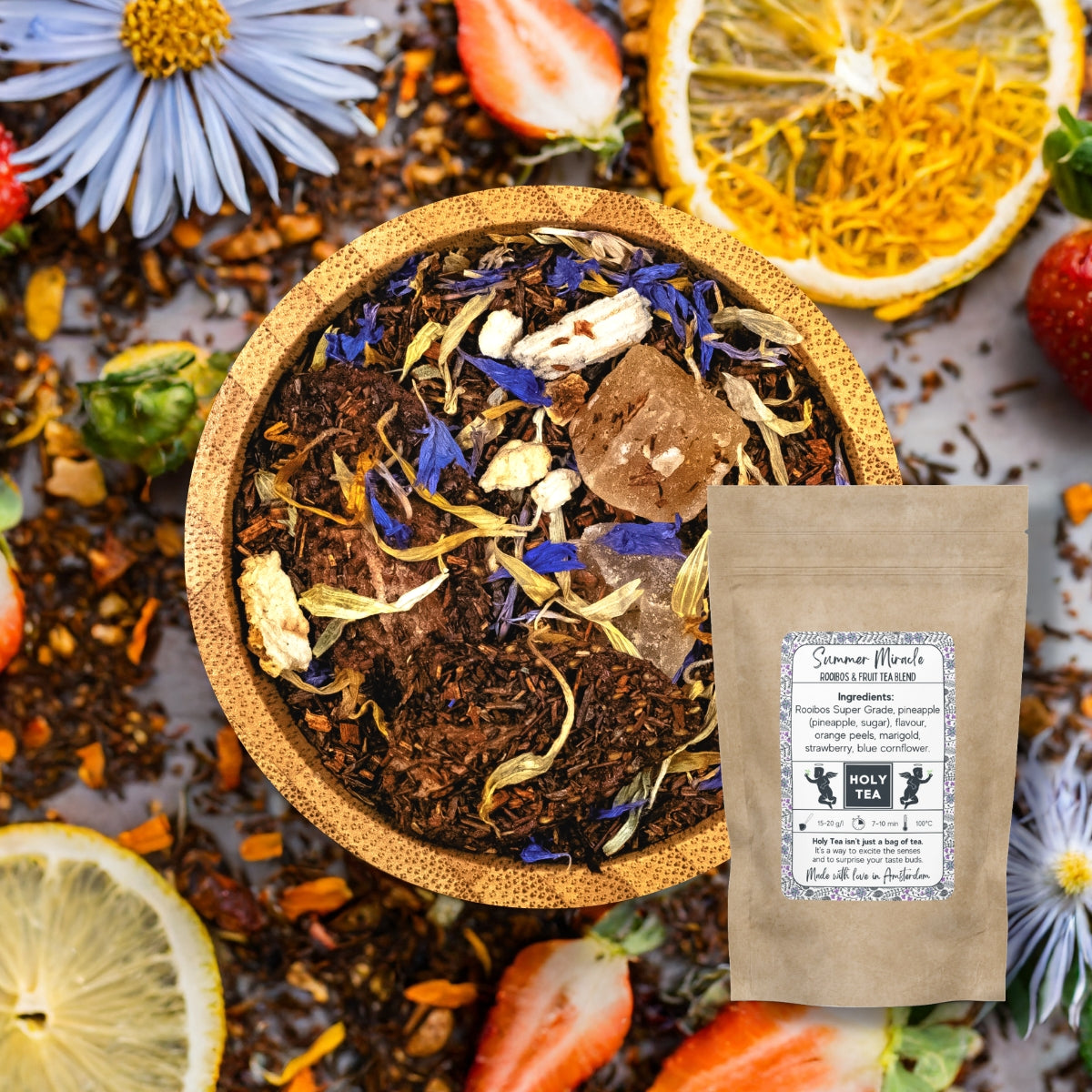 Rooibos, Fruit & Herbal Tea Blend - Summer Miracle - Holy Tea Amsterdam - 50G
