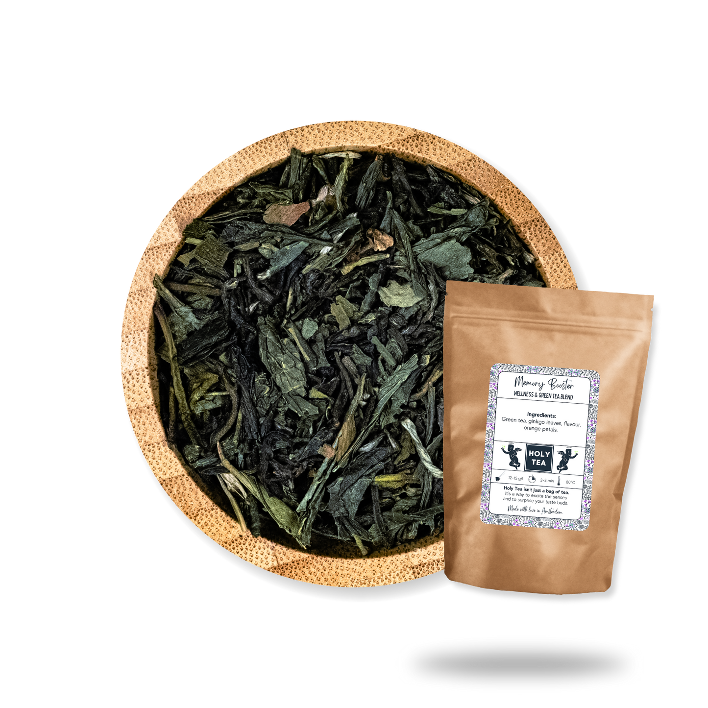 Wellness & Green Tea Blend - Memory Booster - Holy Tea Amsterdam - 50G