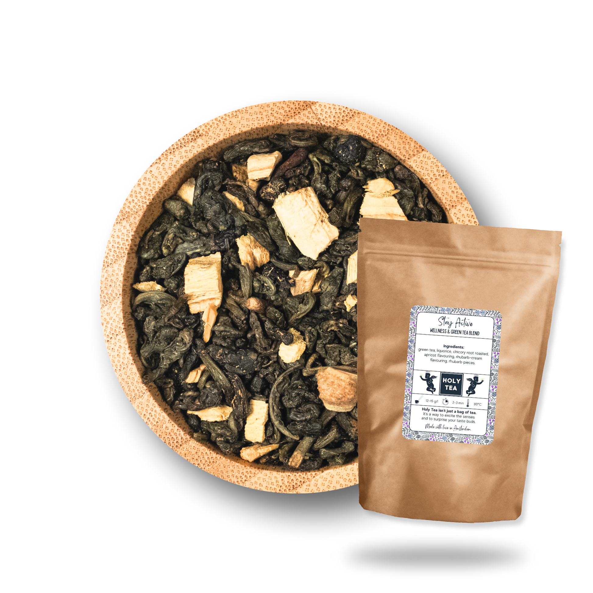 Wellness & Green Tea Blend -Stay Active - Holy Tea Amsterdam - 100G