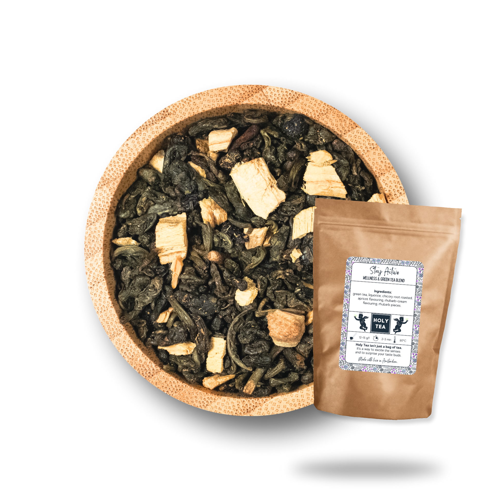 Wellness & Green Tea Blend -Stay Active - Holy Tea Amsterdam - 50G