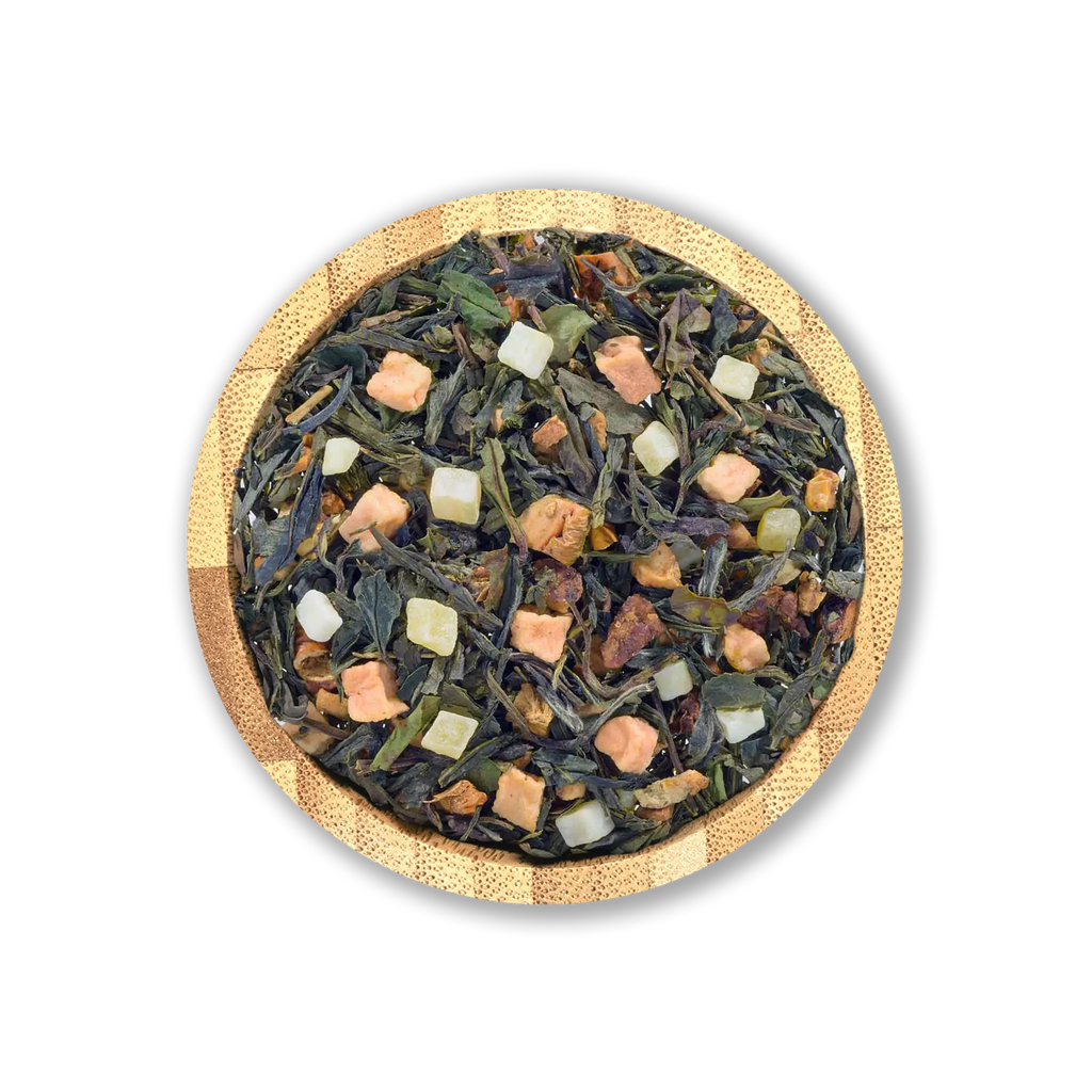 Sunlit Revival – Antioxidante Groene & Witte Thee met Citrus, Meloen & Appel voor Huidgezondheid & Zachte Energie