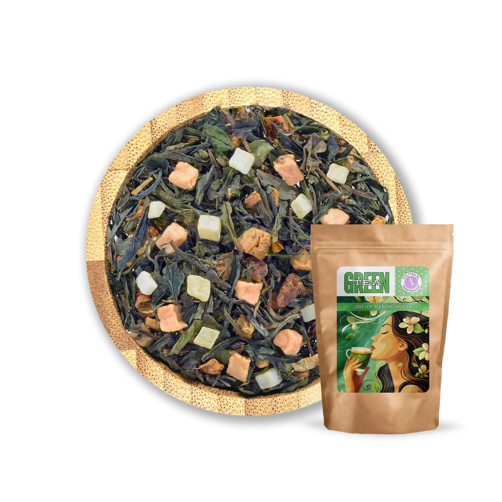 Sunlit Revival – Antioxidante Groene & Witte Thee met Citrus, Meloen & Appel voor Huidgezondheid & Zachte Energie