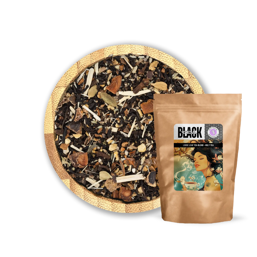 Silk Road Flame – Bold Chai Blend with Smoky Lapsang, Ginger & Carob