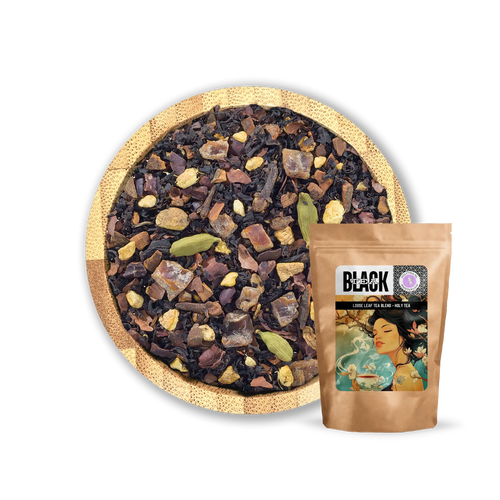  Cozy Hearth – Svart Te med Smak av Speculoos, Kanel, Ingefära & Kakao för Matsmältningskomfort & Värme