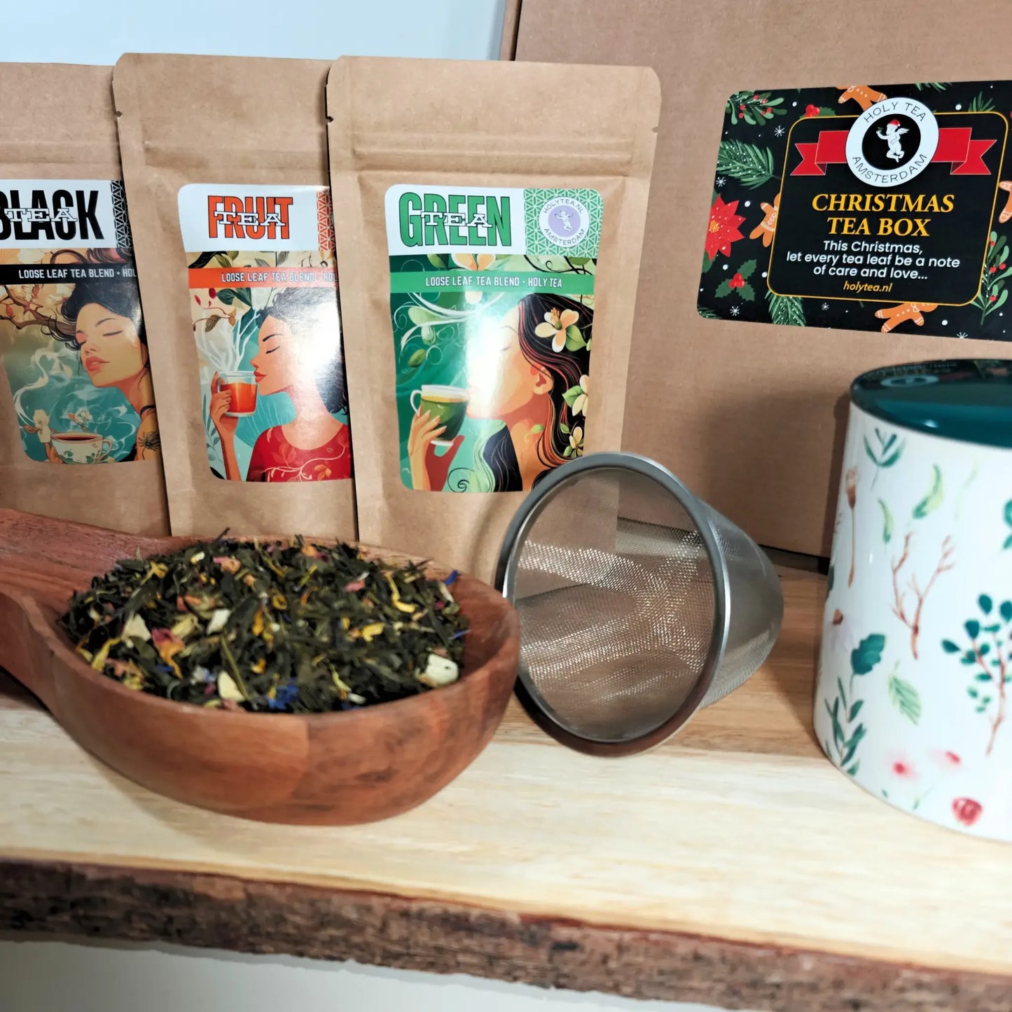 Té Navideño ✚ Taza con Infusor ➞ Paquete Regalo | 12% DE DESCUENTO