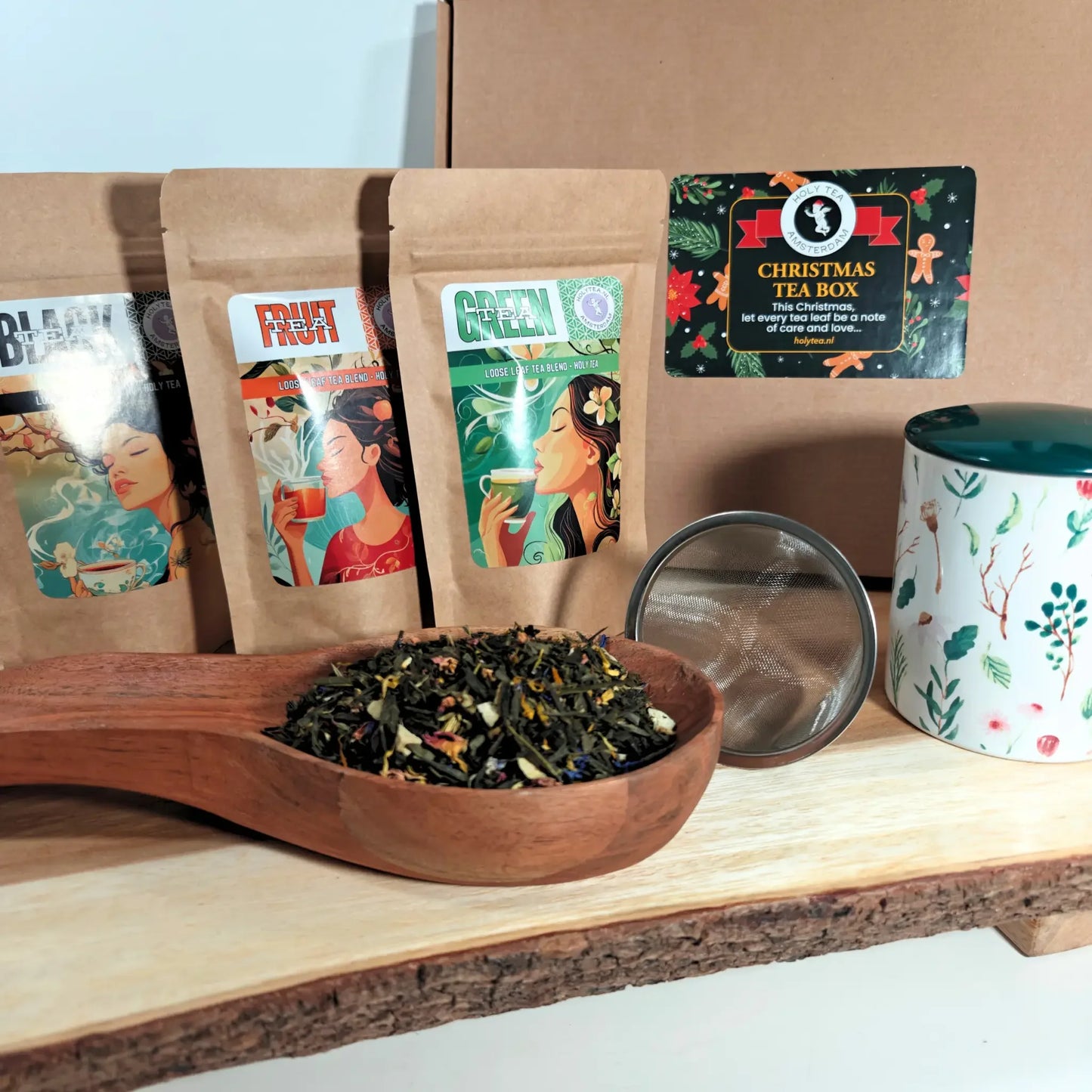 Té Navideño ✚ Taza con Infusor ➞ Paquete Regalo | 12% DE DESCUENTO