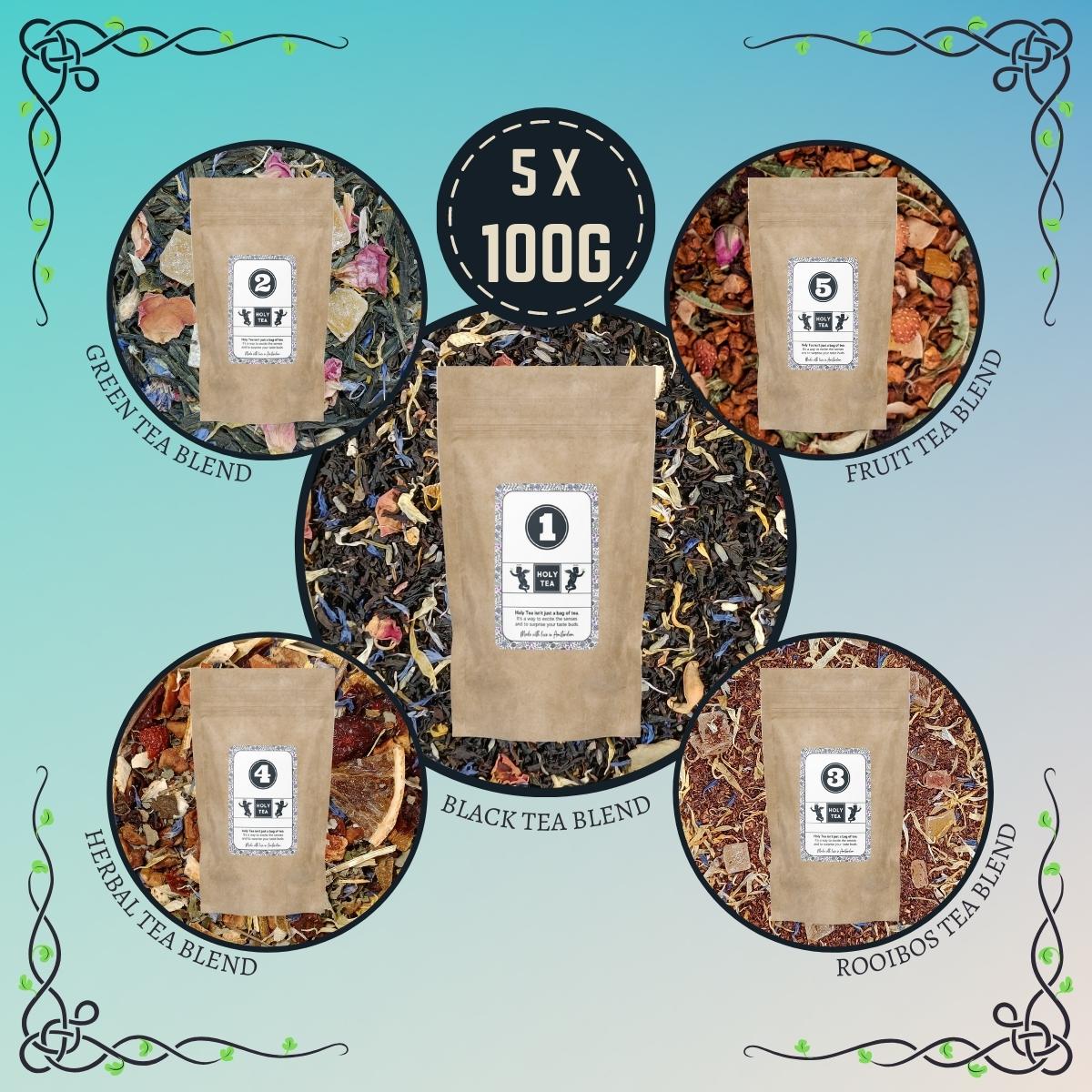 Premium Loose-Leaf Tea Box - Holy Tea Amsterdam - 5 x 100g